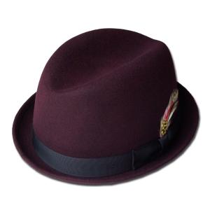New York Hat（ニューヨークハット） 帽子 フェルトハット #5241 STINGY BLUES, Burgundy｜prast