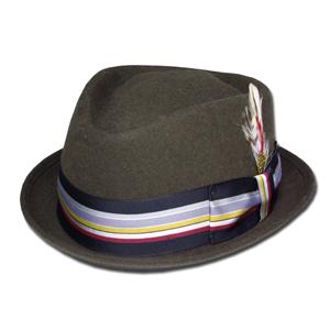 New York Hat（ニューヨークハット） 帽子 フェルトハット #5252 BANDED DIAMOND, Olive｜prast