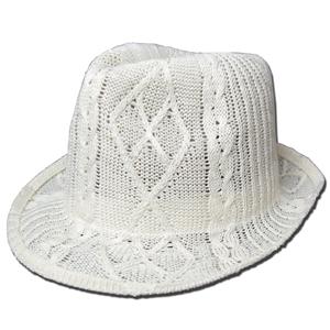 New York Hat（ニューヨークハット） ハット #7001 CABLE KNIT FEDORA, Natural｜prast