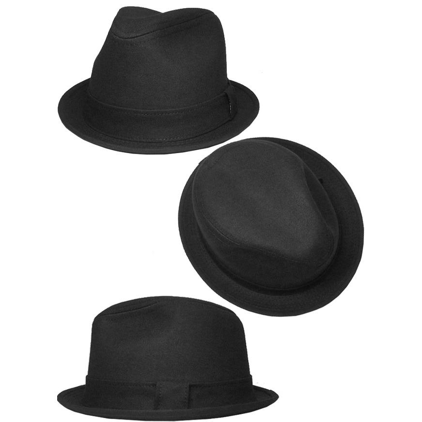 ニューヨークハット 帽子 中折れ New York Hat ハット 3105 CANVAS REXY CANVASFEDORA Black メンズ レディース｜prast｜02