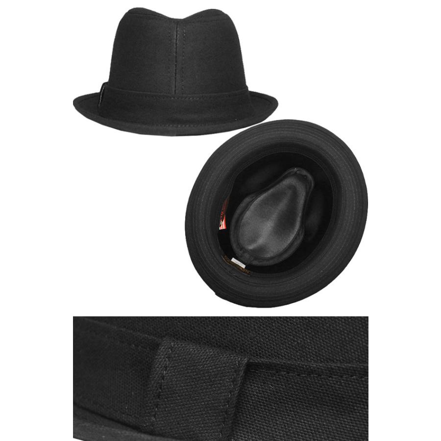 ニューヨークハット 帽子 中折れ New York Hat ハット 3105 CANVAS REXY CANVASFEDORA Black メンズ レディース｜prast｜03