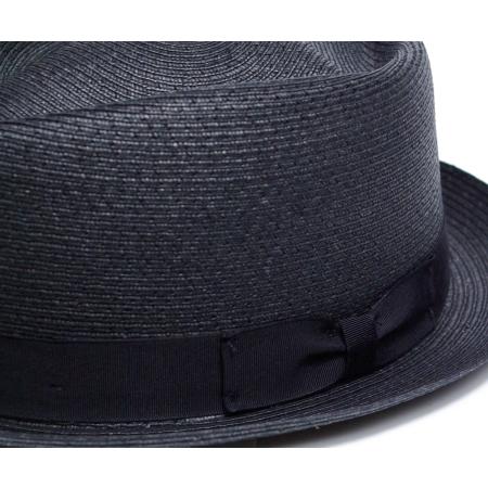 New York Hat　ニューヨークハット　 帽子 ストローハット 　2325 SEWN DIAMOND　Black｜prast｜03