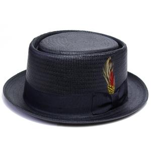 New York Hat（ニューヨークハット） 帽子 ストローハット  #2308 STRAW PIE, Black｜prast
