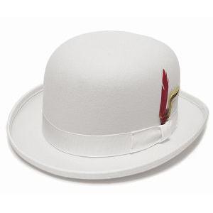 New York Hat（ニューヨークハット） 帽子 フェルトハット #5001 DELUXE WOOL FELT DERBY, White｜prast