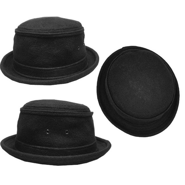 New York Hat ニューヨークハット ポークパイハット 5588 WOOL STINGY Black Charcoalgray ウール メンズ レディース｜prast｜02