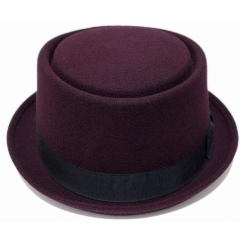 New York Hat　ニューヨークハット　 帽子 フェルトハット 　5285 STINGY PORKPIE　 Burgundy｜prast｜05