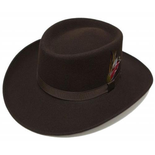 New York Hat ニューヨークハット 5314 Mid Nite Gambler ミッドナイト ギャンブラー Brown Lite Felt Gambler メンズ レディース｜prast｜02