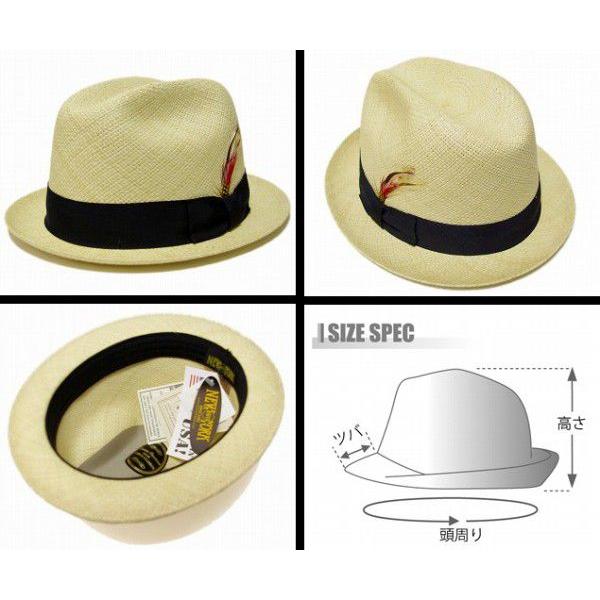 【送料無料】NEW YORK HAT（ニューヨークハット） 麦わら帽子 ストローハット #2076 PANAMA STINGY, Natural｜prast｜06