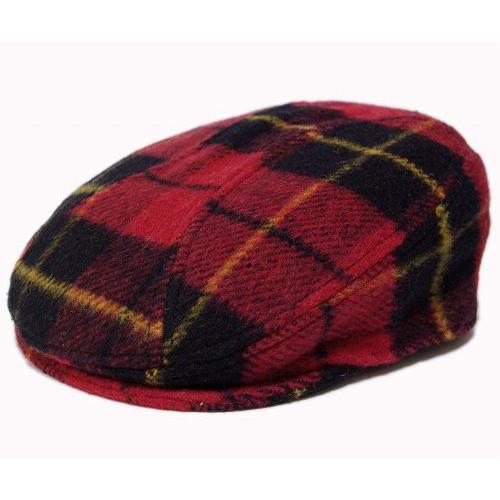 New York Hat（ニューヨークハット） 帽子 ハンチング #9231 BUFFALO 1900, Black&Red x Yellow Line｜prast｜03