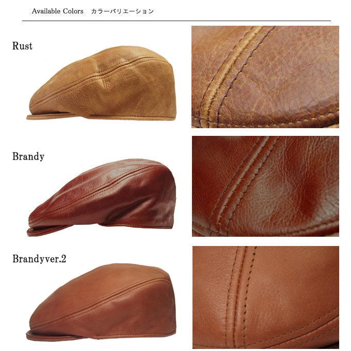 ニューヨークハット New York Hat  9214 vintage leather 1900 ヴィンテージレザー1900 Brandy Rust メンズ レディース｜prast｜04