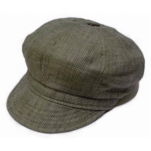New York Hat（ニューヨークハット） キャスケット #6220 PLAID LINEN SPITFIRE, Khaki｜prast｜02