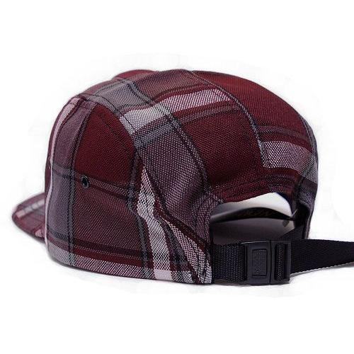 New York Hat（ニューヨークハット） キャップ #6066 PLAID CAMP CAP, Wine Red Check｜prast｜04