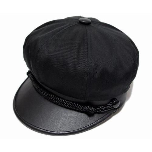 ニューヨークハット NEW YORK HAT 帽子 キャスケット マリンキャップ  6019 COTTON BRANDO Black メンズ レディース｜prast｜02