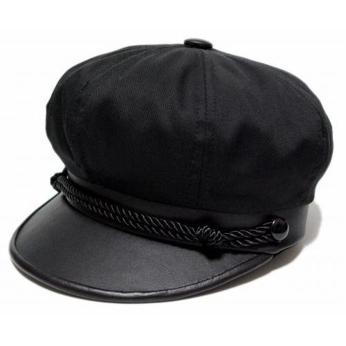 ニューヨークハット NEW YORK HAT 帽子 キャスケット マリンキャップ  6019 COTTON BRANDO Black メンズ レディース｜prast｜03