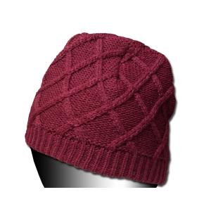 New York Hat（ニューヨークハット） ニットキャップ #4556 CRISS CROSS, Burgundy｜prast