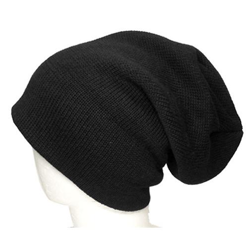 New York Hat ニューヨークハット ニットキャップ 4406 COTTON HITOP Black ビーニー メンズ レディース｜prast