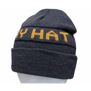 New York Hat（ニューヨークハット） ニットキャップ #4551 LOGO CUFF, Charcoal