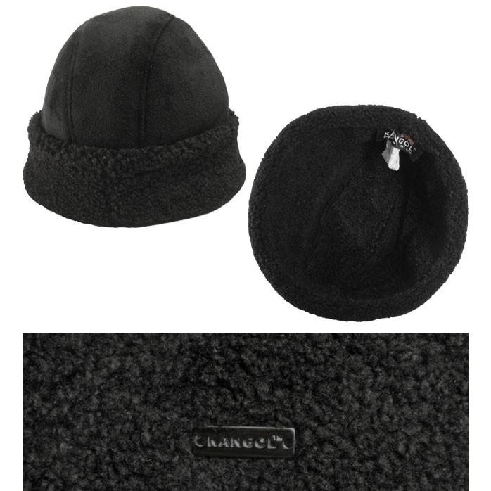 KANGOL（カンゴール） Faux Shearling Cossack Black Tan コサック