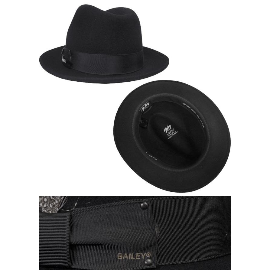 ベイリー Bailey 7034 Blixen ブリクセン Black フェルトハット 帽子