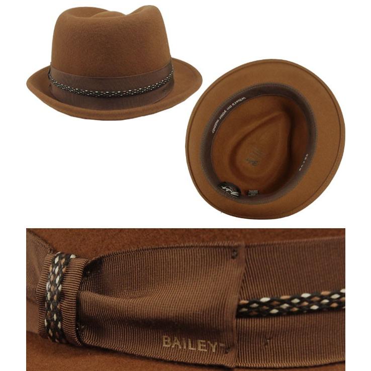 ベイリー Bailey BATES TOBACCO BLACK 帽子 フェルト ハット 中 ベイリー Bailey BATES TOBACCO BLACK 帽子 フェルト ハット 中
