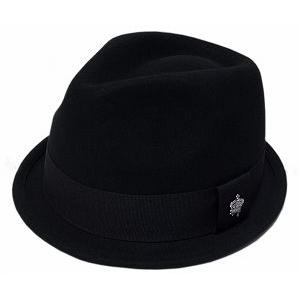 CHRISTYS' CROWN（クリスティーズ・クラウン） フェルトハット Rude Boy Short Brim Fedora, Black（CCS427）｜prast