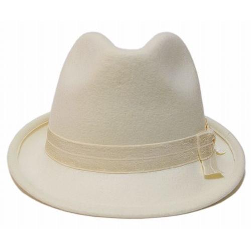 CHRISTYS' CROWN（クリスティーズ・クラウン） レディース フェルトハット Alice Wool Felt Fedora, White（CCS209）｜prast｜05