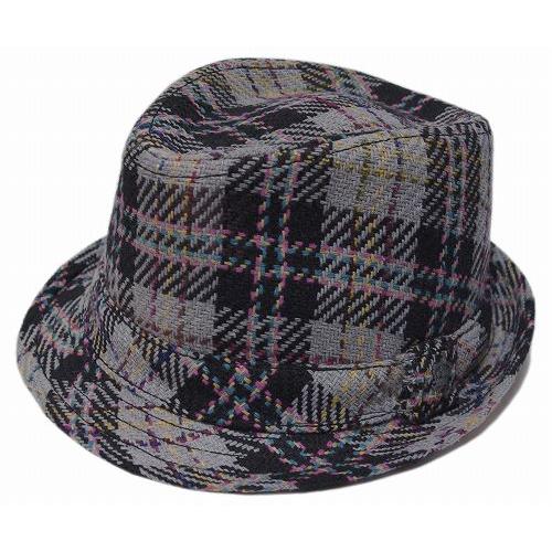 CHRISTYS' CROWN（クリスティーズ・クラウン） レディースハット Elsie Plaid Wool Fedora, Grey（CSS235）｜prast｜02