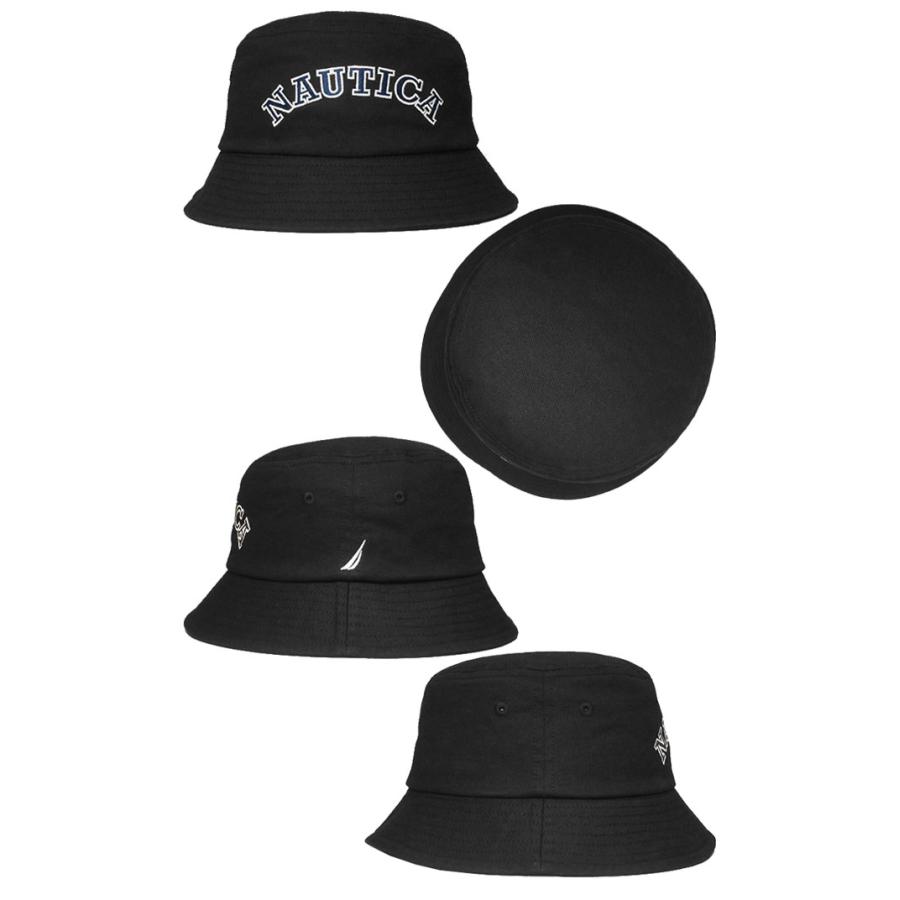 NAUTICA ノーティカ NT062 COLLEGE LOGO HAT BLACK BROWN サハリハット ストリート メンズ レディース 男女兼用 | NAUTICA | 01