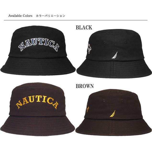 NAUTICA ノーティカ NT062 COLLEGE LOGO HAT BLACK BROWN サハリハット ストリート メンズ レディース 男女兼用 | NAUTICA | 03