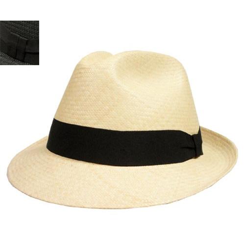 帽子 ストローハット 本格パナマ 中折れ エクアドル産 ナチュラル