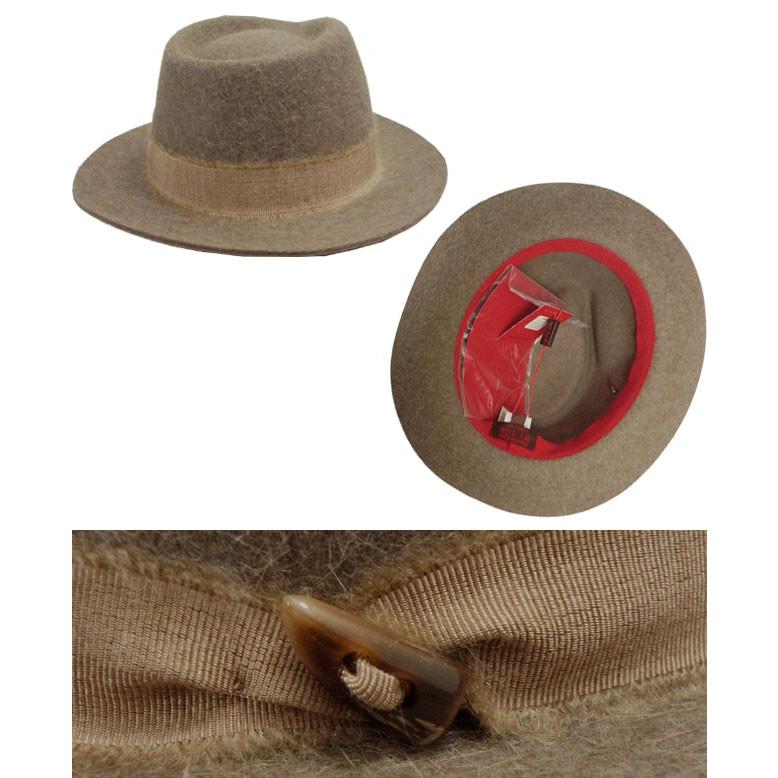 帽子 MYBOB マイボブ RABBIT FUR FELT HAT KNUT ベージュ うさぎ毛 モヘア フェルトハット メンズ レディースの画像