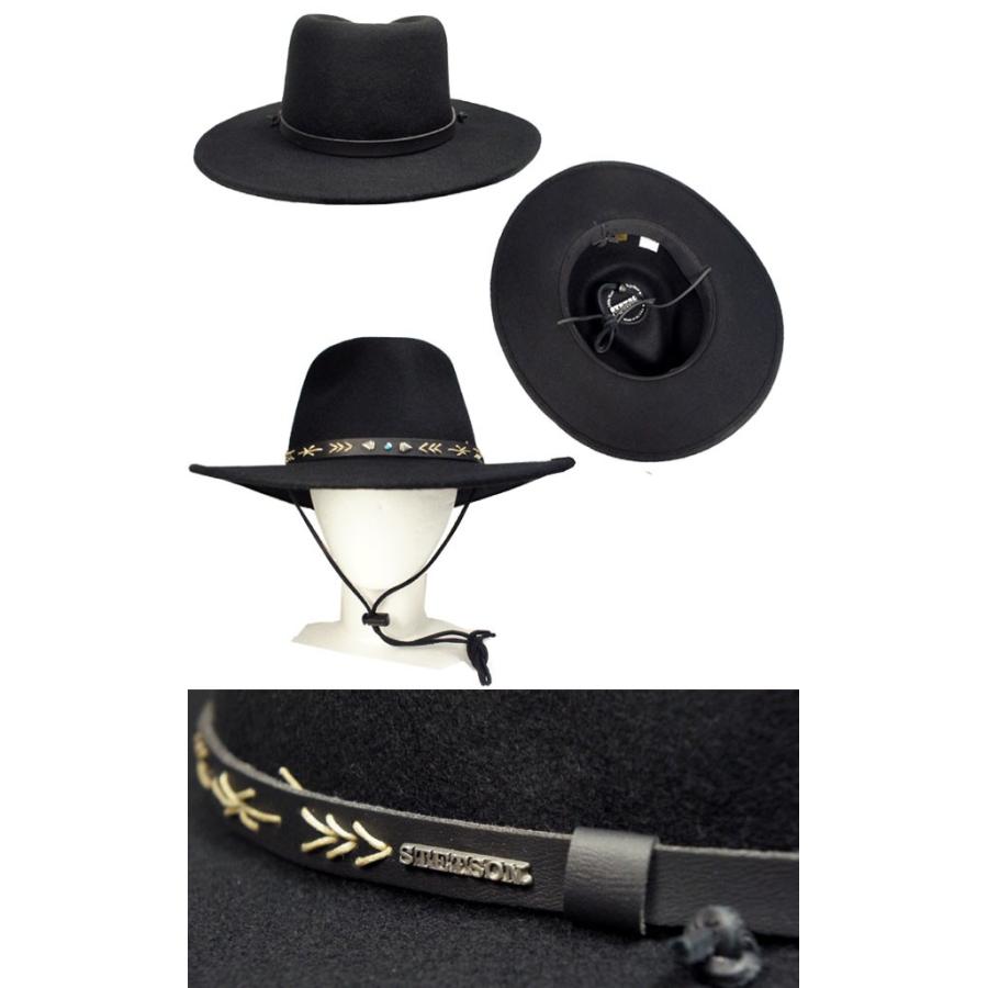 STETSON（ステットソン） ウェスタンハット ST947 Black つば長 黒