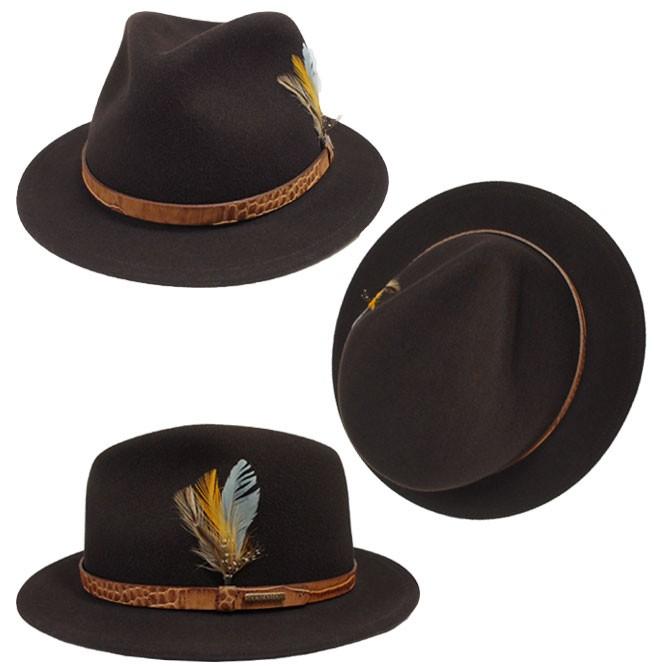 STETSON（ステットソン） 帽子 STETSON ST833 VASHON こげ茶 黒 高級