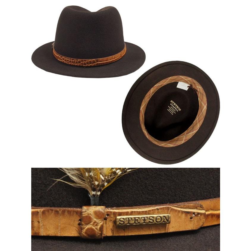 STETSON（ステットソン） 帽子 STETSON ST833 VASHON こげ茶 黒 高級