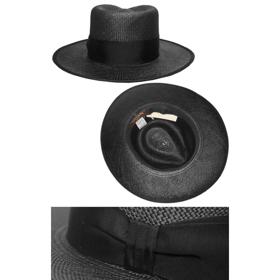 帽子 ステットソン STETSON SE656 Flat Whippet pa 黒 茶 パナマハット メンズ レディース エクアドル産の画像