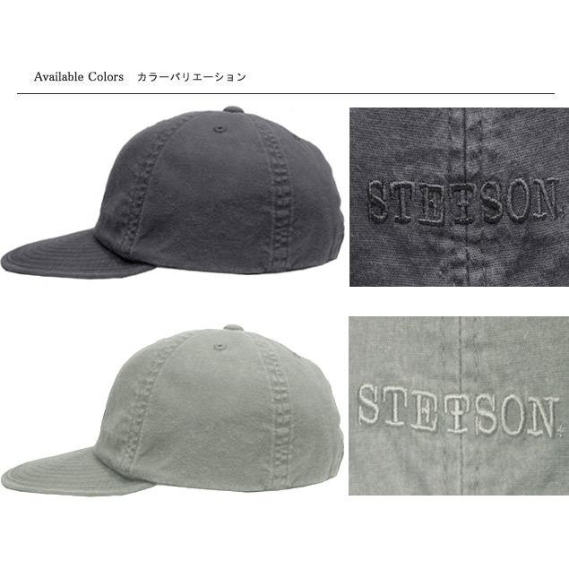 帽子 ステットソン STETSON SE077 6方 キャップ 黒 グレー メンズ レディース｜prast｜04