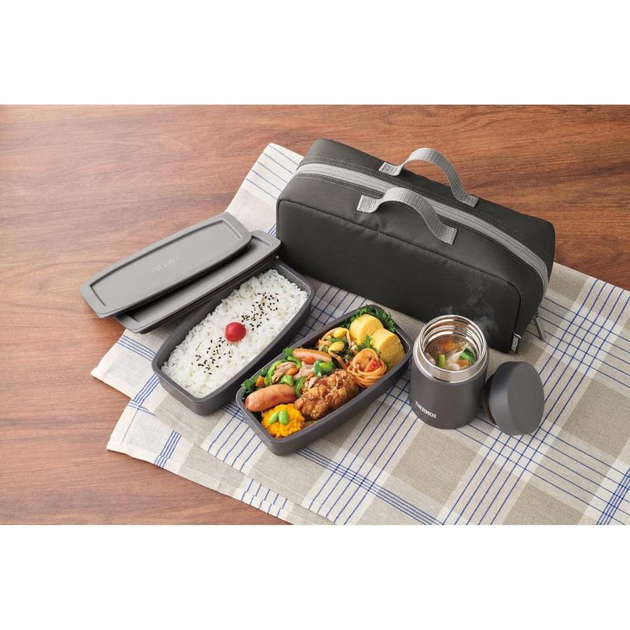 値下げ ランチセット サーモス 真空断熱スープランチセット JEH-1000 ブラックグレー お弁当