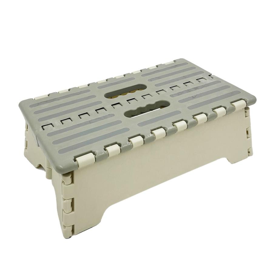 パークレーン  折りたたみ踏み台13cm アイボリーすべり止め付 コンパクト イス 耐荷重100kg 脚立 いす イス 椅子 ステップ台 子ども 子供 ステップ（Yahoo!・pratique by kkヤフー店）