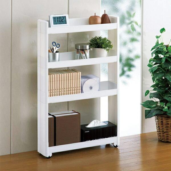 不動技研 スマートワゴンFit WT55-4段 サイズ:幅12.5×奥行55×高さ85.3cm 4962191013244|pratique by kk PayPayモール店|01