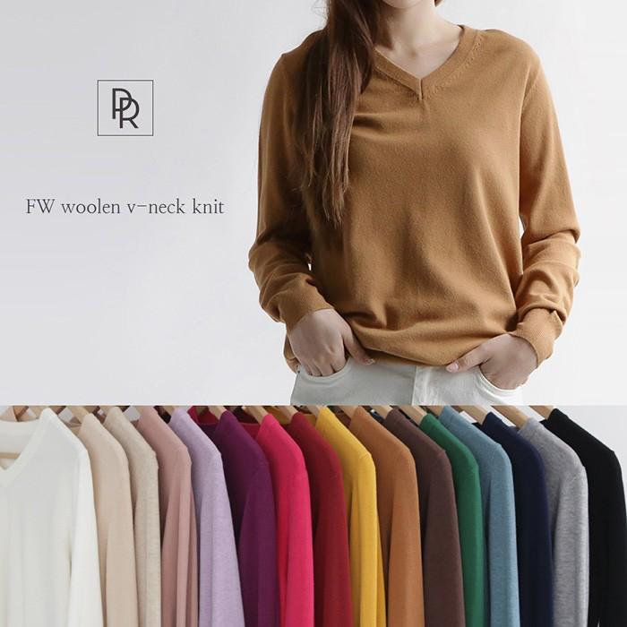 ニット Vネック レディース サマー オフィス 無地 シンプル レディースニット トップス セーター きれいめ 長袖 メール便可 P6021 Prau プラウ ヤフーショッピング店 通販 Yahoo ショッピング