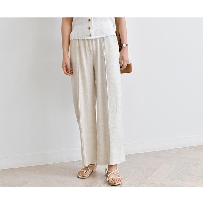 売り尽くしセール ワイドパンツ レディース リネン 夏 涼 パンツ リネンパンツ 麻 ナチュラル ガウチョ 無地 ナチュラルコーデ メール便可 P66 Prau プラウ ヤフーショッピング店 通販 Yahoo ショッピング