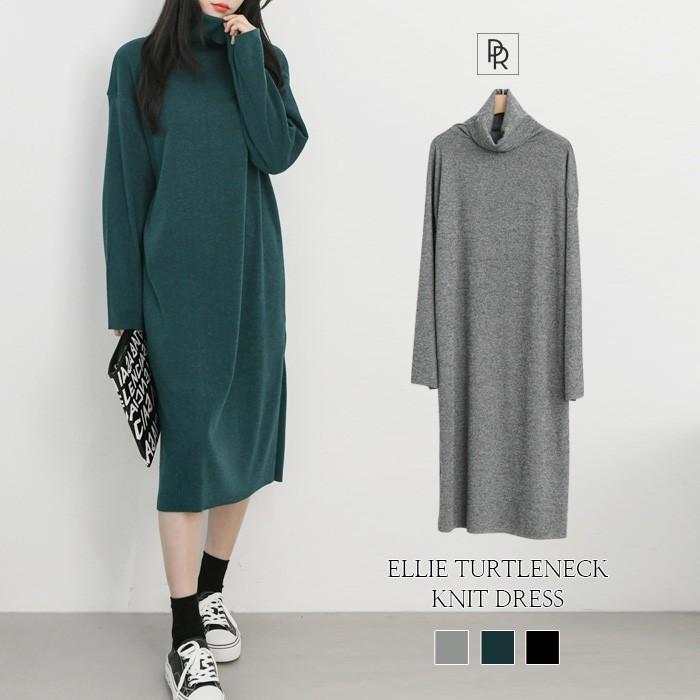 ニットワンピース タートルネック タートルネックニットワンピース