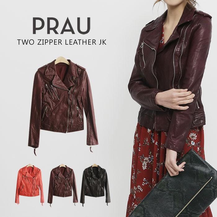 送料無料 ジャケット レザー ラムレザージャケット ライダースジャケット 本革 羊革 リアルレザー 革ジャン ブルゾン 春 アウター Two Zipper Leather Jk 4125 Prau プラウ ヤフーショッピング店 通販 Yahoo ショッピング 大流行中 Www Skylanceronline Com