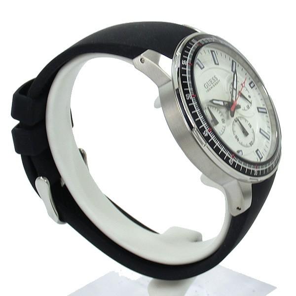 GUESS ゲス メンズ 腕時計 クロノグラフ ラバー ホワイト 45mm W0802G1 FUEL