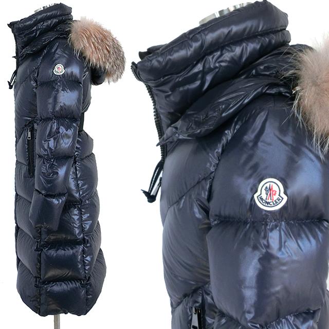 新品 モンクレール ダウン コート ジャケット レディース サイズ(00) リアルファー付 MONCLER RIBAFUR F20931C57501 C0065 742 ネイビー｜pre-ma｜04