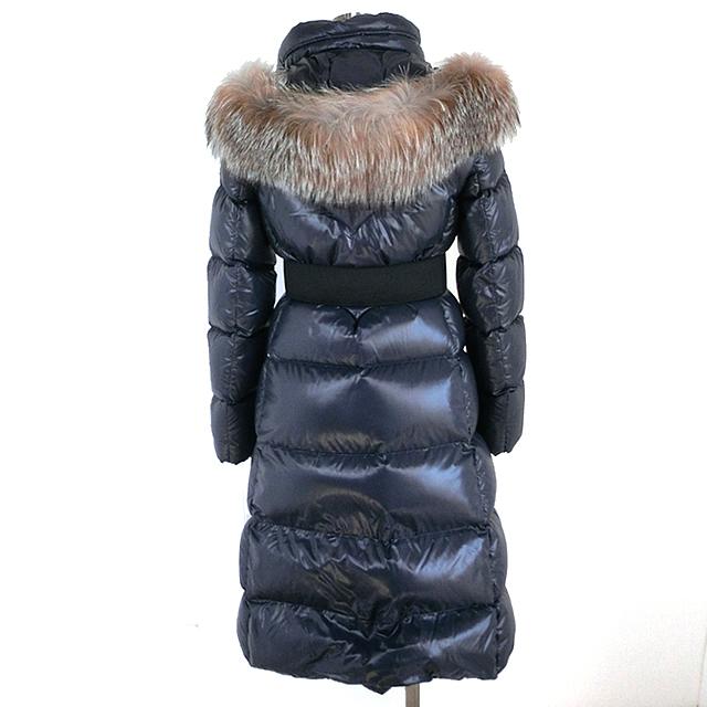 新品 モンクレール ダウン コート ジャケット レディース サイズ(00) リアルファー付 MONCLER RIBAFUR F20931C57501 C0065 742 ネイビー｜pre-ma｜06