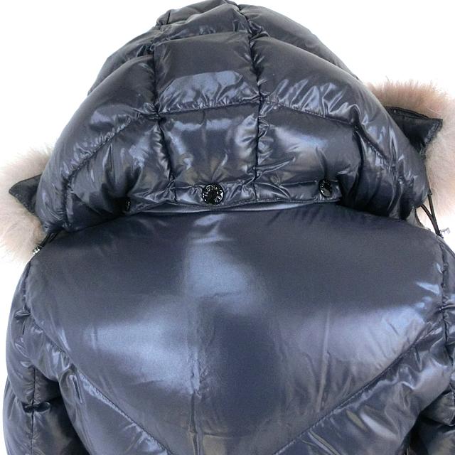 新品 モンクレール ダウン コート ジャケット レディース サイズ(00) リアルファー付 MONCLER RIBAFUR F20931C57501 C0065 742 ネイビー｜pre-ma｜07