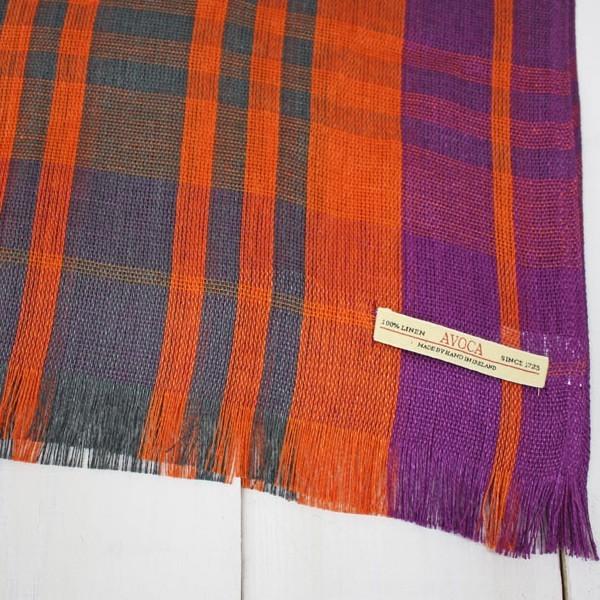 新品　AVOCA アヴォカ　麻　リネン　100% スカーフ　大判ストール 新品AVOCA アヴォカ麻リネン100% スカーフ大判ストール