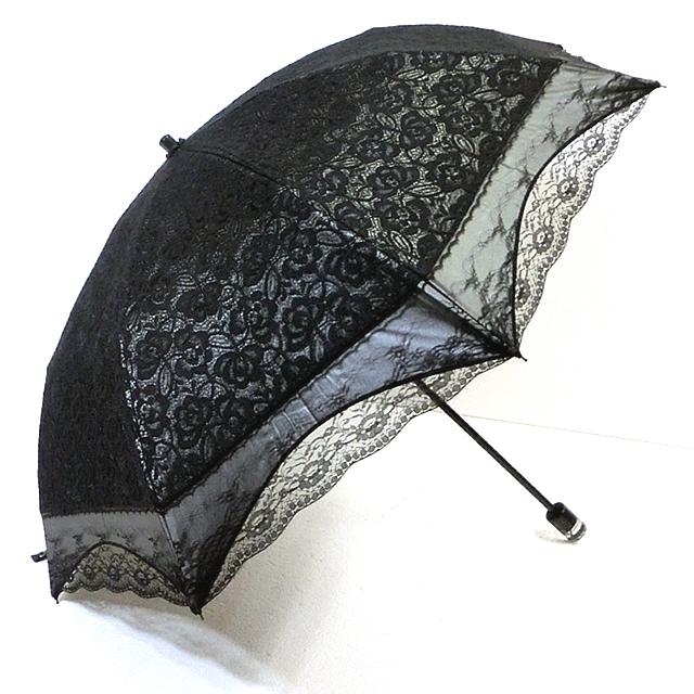 新品 UVケア加工 上品 豪華2重レース 晴雨兼用折りたたみ傘 日傘 雨傘 新品 UVケア加工 上品 豪華2重レース 晴雨兼用折りたたみ傘 日傘