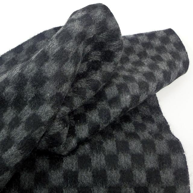 お値下げ★CHAUMET ブラック ストール フリンジ付き★ お買い得商品 カシミヤ 100% セミストール 中判サイズ カシミア